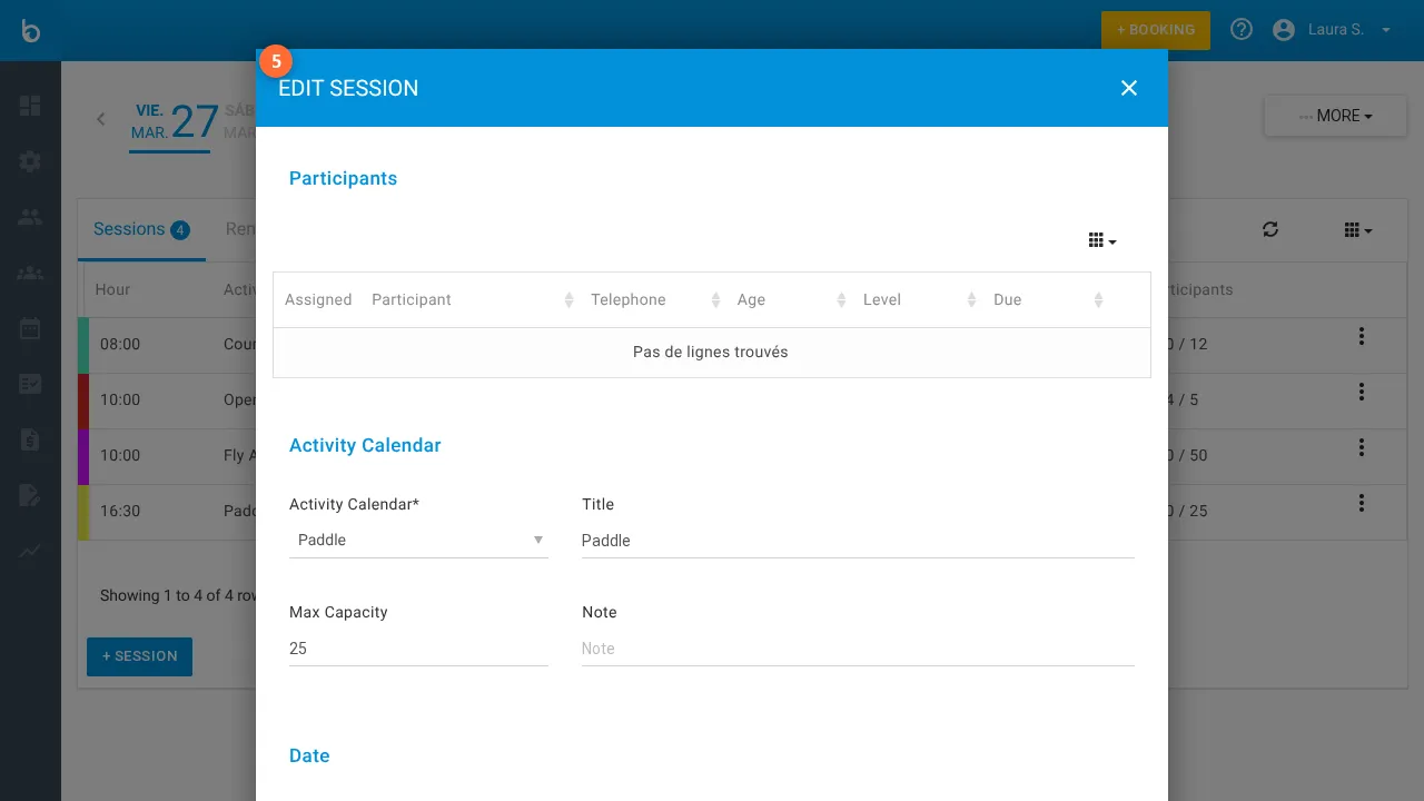 Session on the agenda