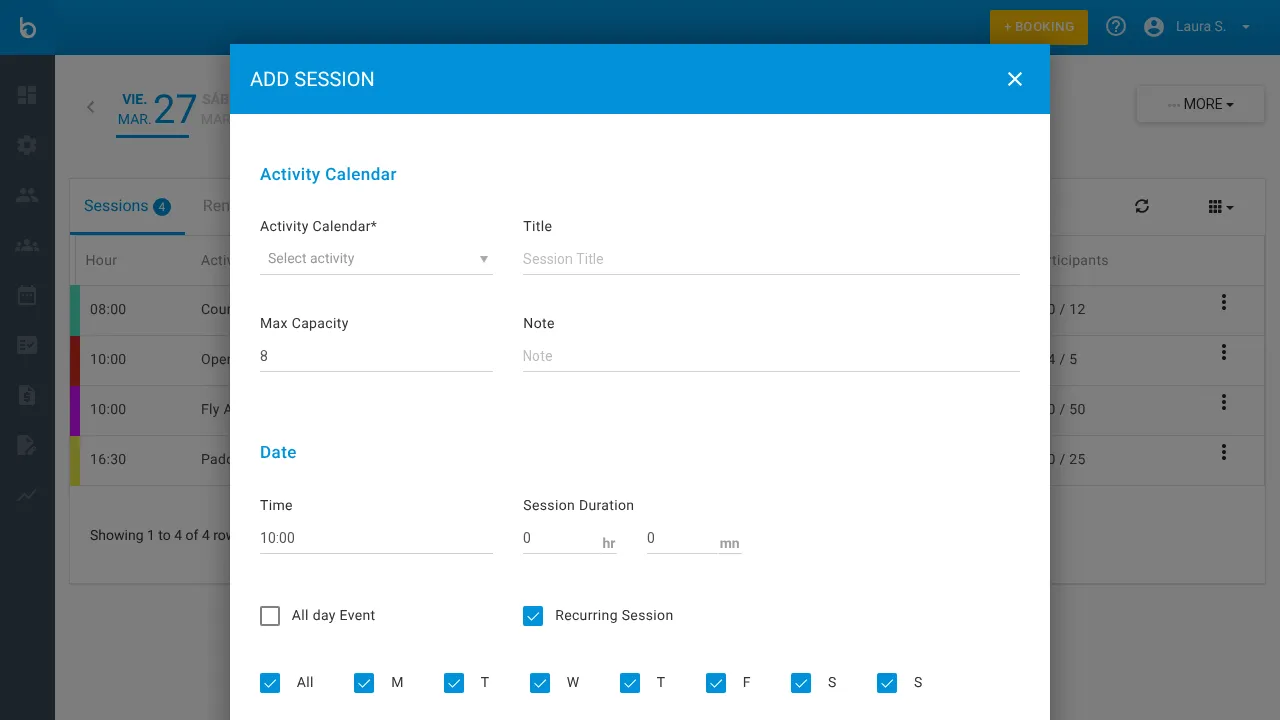 Recurring event enabled